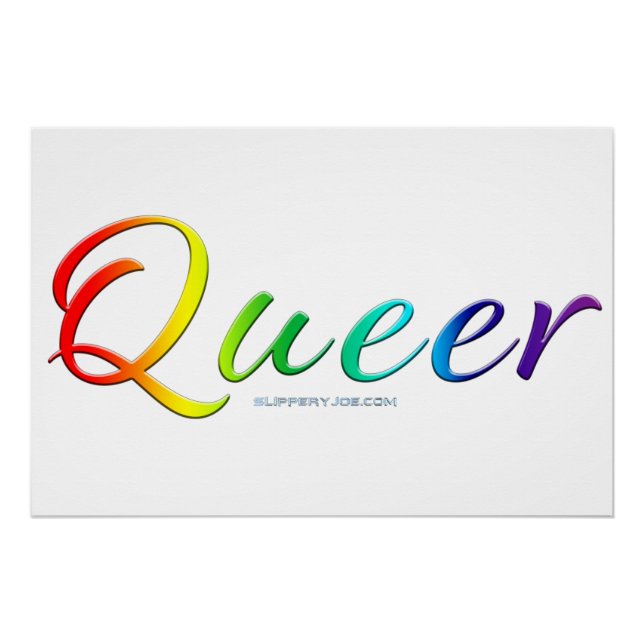 SlipperyJoe's queer single expressive word smooth  Poster (Front)