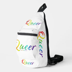 SlipperyJoe's queer single expressive word smooth Sling Bag