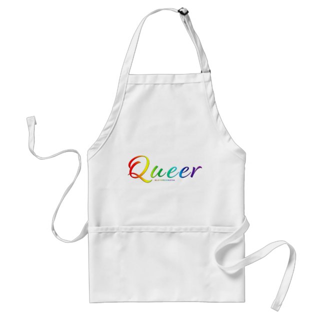 SlipperyJoe's queer single expressive word smooth  Standard Apron (Front)