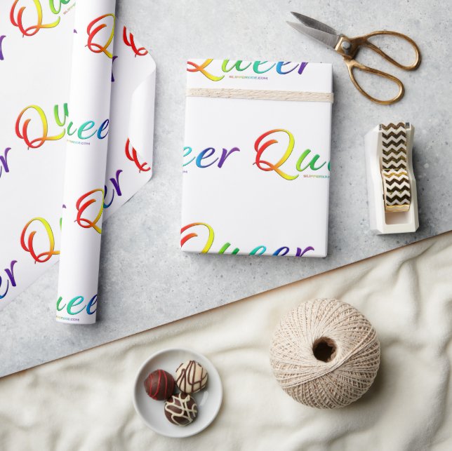 SlipperyJoe's queer single expressive word smooth  Wrapping Paper (Crafts)