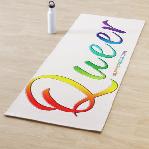 SlipperyJoe's queer single expressive word smooth Yoga Mat