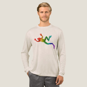 SlipperyJoe's rainbow coloured frog rendered sculp Tri-Blend Shirt