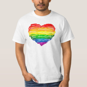 SlipperyJoe's rainbow coloured heart scribbled swi T-Shirt