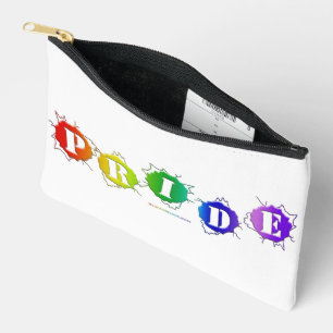 SlipperyJoe's rainbow coloured pride sign bursts w Accessory Pouch