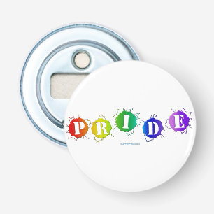SlipperyJoe's rainbow coloured pride sign bursts w Bottle Opener