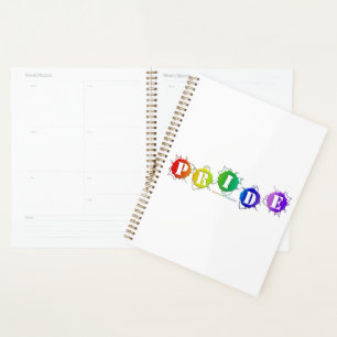 SlipperyJoe's rainbow coloured pride sign bursts w Planner