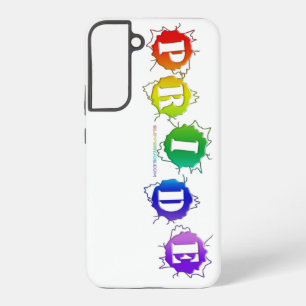 SlipperyJoe's rainbow coloured pride sign bursts w Samsung Galaxy Case