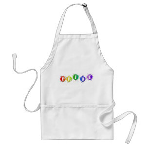 SlipperyJoe's rainbow coloured pride sign bursts w Standard Apron