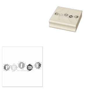 SlipperyJoe's rainbow coloured pride sign word thr Rubber Stamp