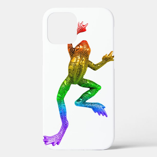 SlipperyJoe's rainbow gradient frog vibrant amphib Case-Mate iPhone Case (Back)