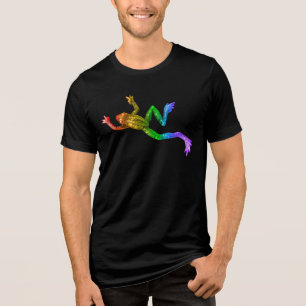 SlipperyJoe's rainbow gradient frog vibrant amphib Tri-Blend Shirt