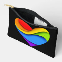 SlipperyJoe's rainbow layered heart shape red oran