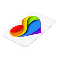 SlipperyJoe's rainbow layered heart shape red oran
