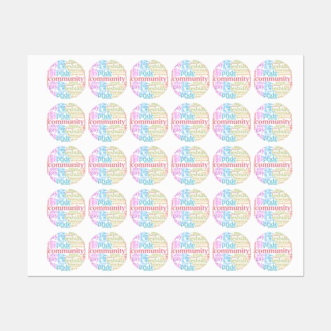 SlipperyJoe's rainbow LGBTQ+ community word cloud  (Sheet)