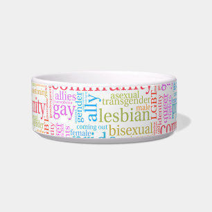 SlipperyJoe's rainbow LGBTQ+ community word cloud  Bowl