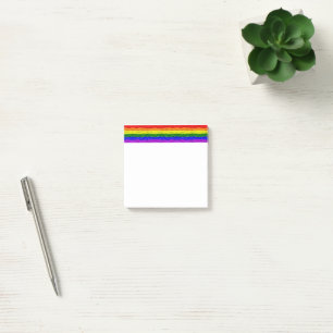 SlipperyJoe's rainbow pride colours glossy liquid  Post-it Notes