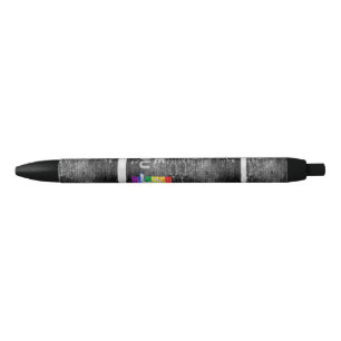 SlipperyJoe's rainbow pride colours panel urban st Black Ink Pen
