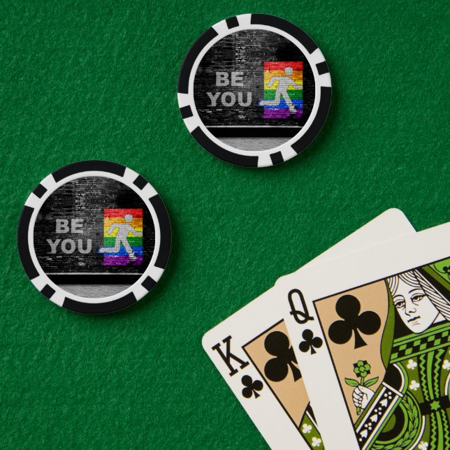 SlipperyJoe's rainbow pride colours panel urban st Poker Chips (Poker Table (Double))