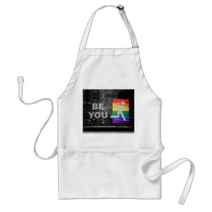 SlipperyJoe's rainbow pride colours panel urban st Standard Apron