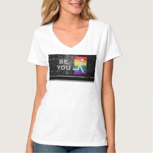 SlipperyJoe's rainbow pride colours panel urban st T-Shirt
