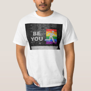 SlipperyJoe's rainbow pride colours panel urban st T-Shirt