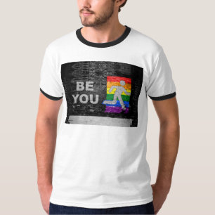 SlipperyJoe's rainbow pride colours panel urban st T-Shirt
