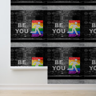 SlipperyJoe's rainbow pride colours panel urban st Wallpaper