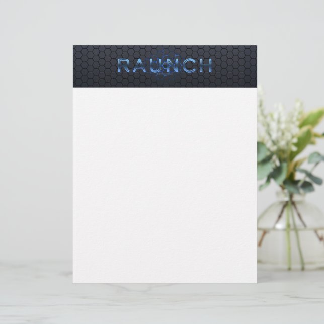 SlipperyJoe's raunch metallic large blue letters d Custom Letterhead (Standing Front)