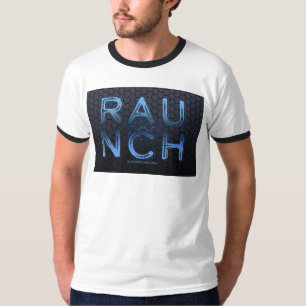 SlipperyJoe's raunch metallic large blue letters d T-Shirt