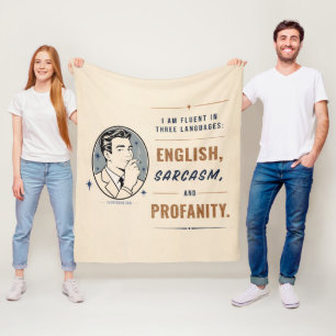 SlipperyJoe's retro inspired illustration sharply Fleece Blanket