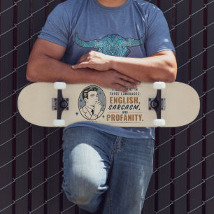SlipperyJoe's retro inspired illustration sharply Skateboard