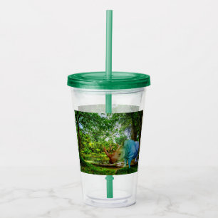SlipperyJoe's rhinoceros lush tropical setting pri Acrylic Tumbler
