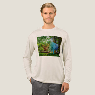 SlipperyJoe's rhinoceros lush tropical setting pri Tri-Blend Shirt