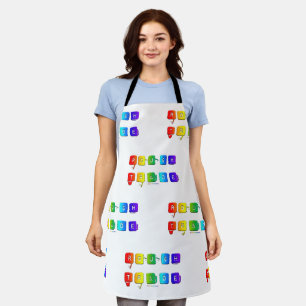 SlipperyJoe's rough trade queer pop typography sla Apron