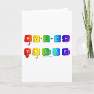 SlipperyJoe's rough trade queer pop typography sla Card