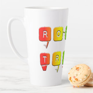 SlipperyJoe's rough trade queer pop typography sla Latte Mug