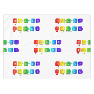 SlipperyJoe's rough trade queer pop typography sla Tablecloth