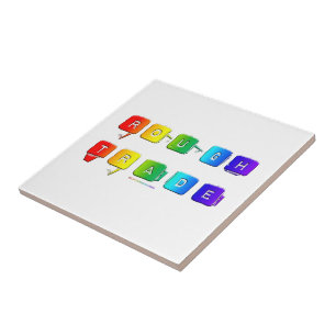 SlipperyJoe's rough trade queer pop typography sla Tile