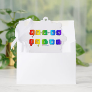 SlipperyJoe's rough trade queer pop typography sla Tree Decoration Card