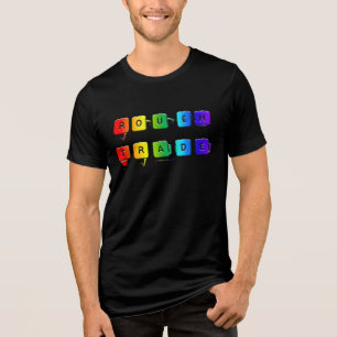 SlipperyJoe's rough trade queer pop typography sla Tri-Blend Shirt