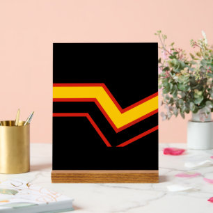 SlipperyJoe's rubber pride flag arrows chevrons st Acrylic Sign