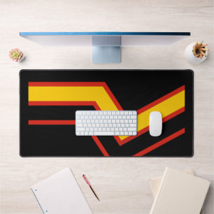 SlipperyJoe's rubber pride flag arrows chevrons st Desk Mat