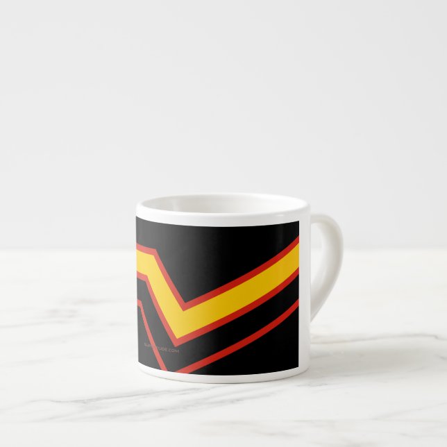 SlipperyJoe's rubber pride flag arrows chevrons st Espresso Cup (Front Right)