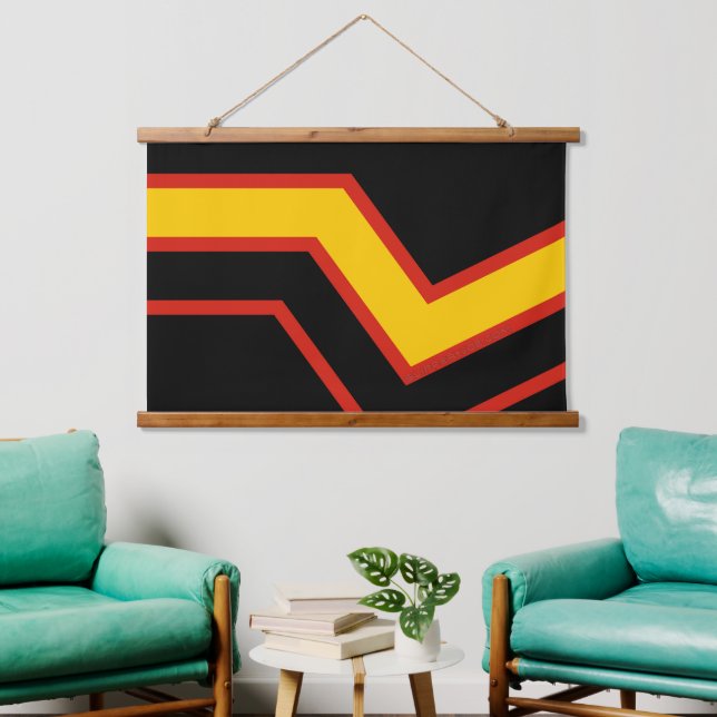SlipperyJoe's rubber pride flag arrows chevrons st Hanging Tapestry (Living Room)