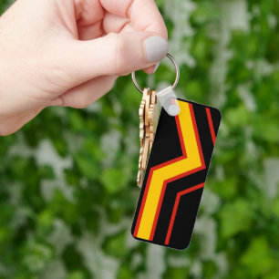 SlipperyJoe's rubber pride flag arrows chevrons st Key Ring