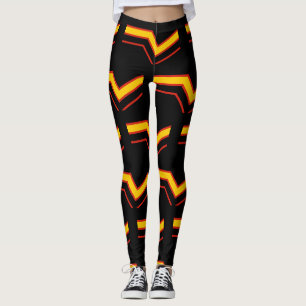 SlipperyJoe's rubber pride flag arrows chevrons st Leggings