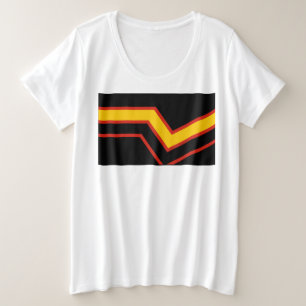 SlipperyJoe's rubber pride flag arrows chevrons st Plus Size T-Shirt