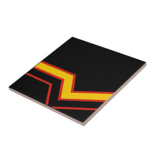 SlipperyJoe's rubber pride flag arrows chevrons st Tile