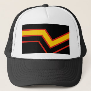 SlipperyJoe's rubber pride flag arrows chevrons st Trucker Hat