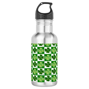 SlipperyJoe's Saint Patrick's Day four leaf clover 532 Ml Water Bottle